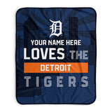 Pixsona Detroit Tigers Skyline Pixel Fleece Blanket | Personalized | Custom