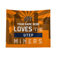 Pixsona UTEP Miners Skyline Tapestry | Personalized | Custom