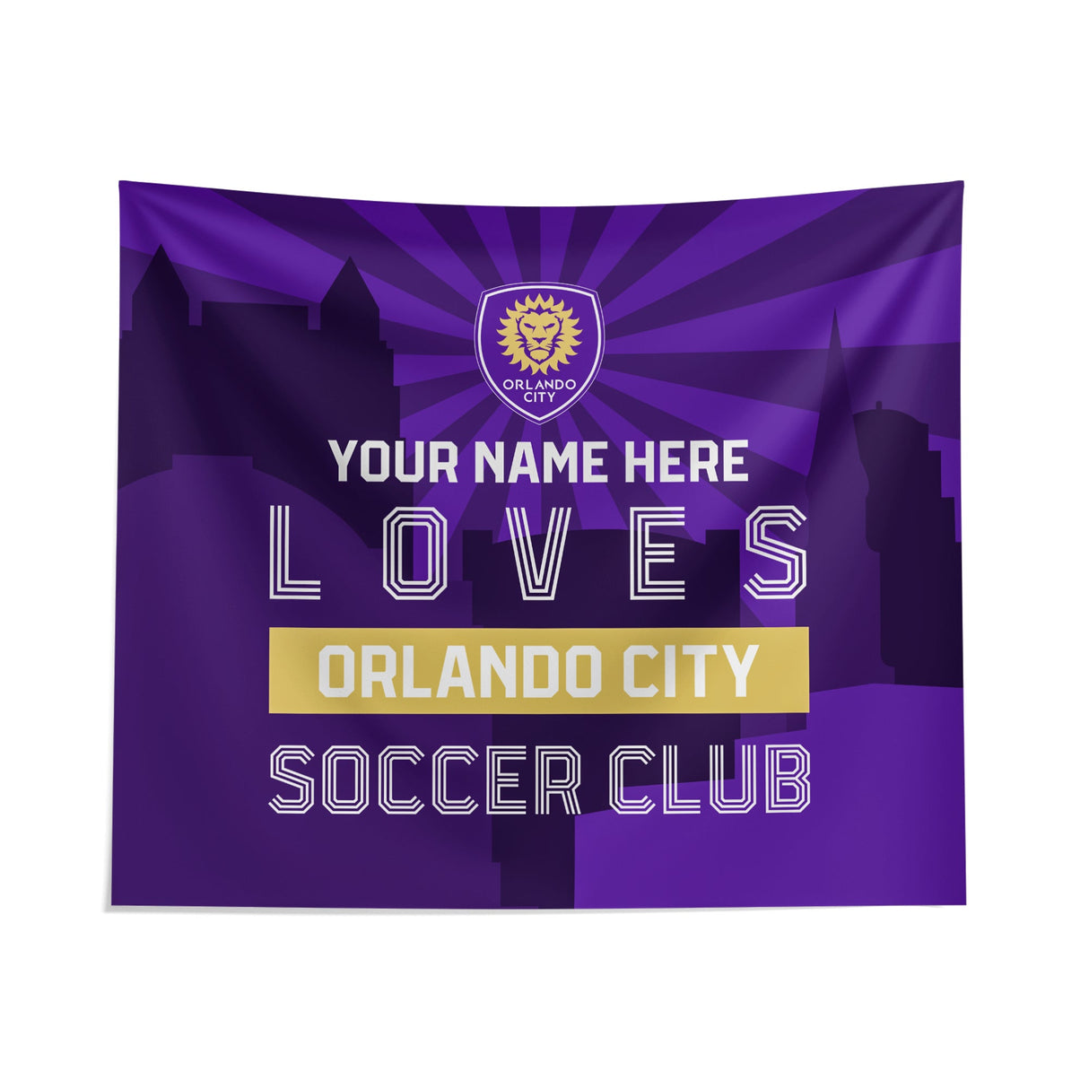 Pixsona Orlando City Skyline Tapestry | Personalized | Custom