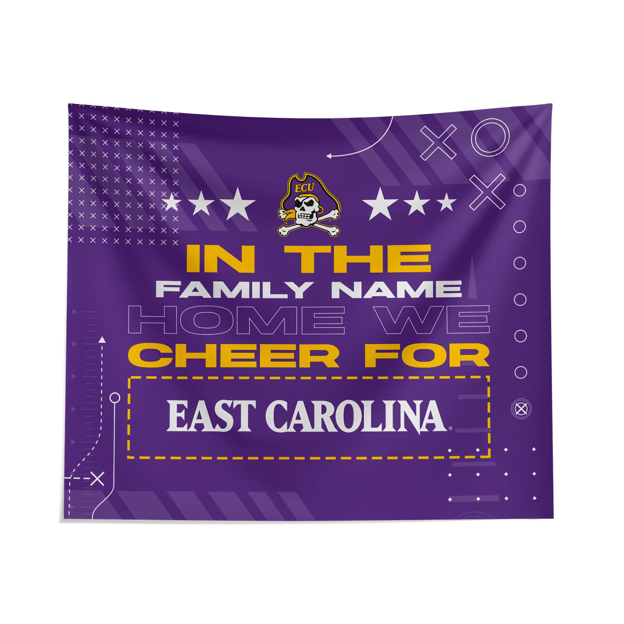 Pixsona East Carolina Pirates Cheer Tapestry | Personalized | Custom