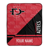 Pixsona San Diego State Aztecs Split Pixel Fleece Blanket | Personalized | Custom