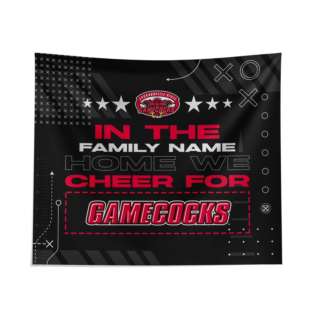 Pixsona Jacksonville State Gamecocks Cheer Tapestry | Personalized | Custom