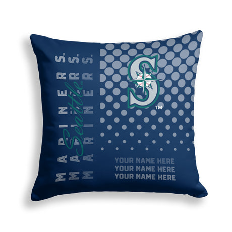 Pixsona Seattle Mariners Halftone Throw Pillow | Personalized | Custom