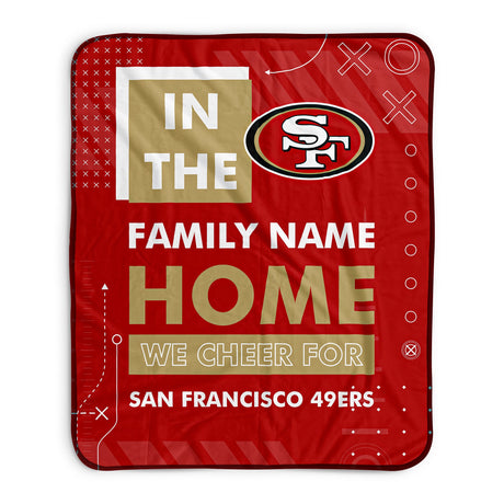 Pixsona San Francisco 49ers Cheer Pixel Fleece Blanket | Personalized | Custom