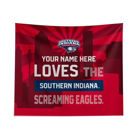 Pixsona Southern Indiana Screaming Eagles Skyline Tapestry | Personalized | Custom