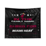 Pixsona Miami Heat Cheer Tapestry | Personalized | Custom