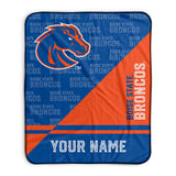 Pixsona Boise State Broncos Split Pixel Fleece Blanket | Personalized | Custom