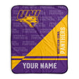 Pixsona Northern Iowa Panthers Split Pixel Fleece Blanket | Personalized | Custom