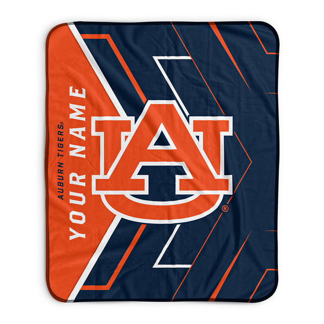 Pixsona Auburn Tigers Glow Pixel Fleece Blanket | Personalized | Custom