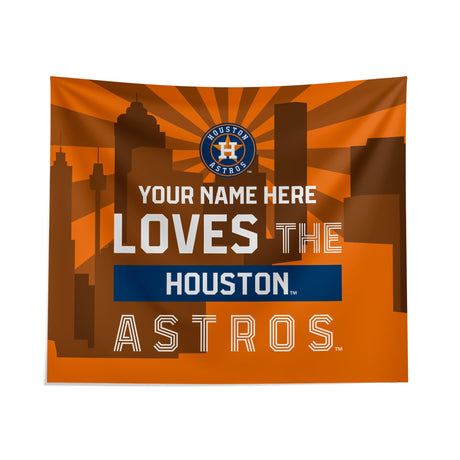 Pixsona Houston Astros Skyline Tapestry | Personalized | Custom