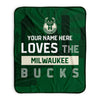 Pixsona Milwaukee Bucks Skyline Pixel Fleece Blanket | Personalized | Custom