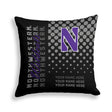 Pixsona Northwestern Wildcats Halftone Throw Pillow | Personalized | Custom