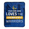 Pixsona Golden State Warriors Skyline Pixel Fleece Blanket | Personalized | Custom