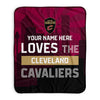 Pixsona Cleveland Cavaliers Skyline Pixel Fleece Blanket | Personalized | Custom