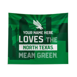 Pixsona North Texas Mean Green Skyline Tapestry | Personalized | Custom