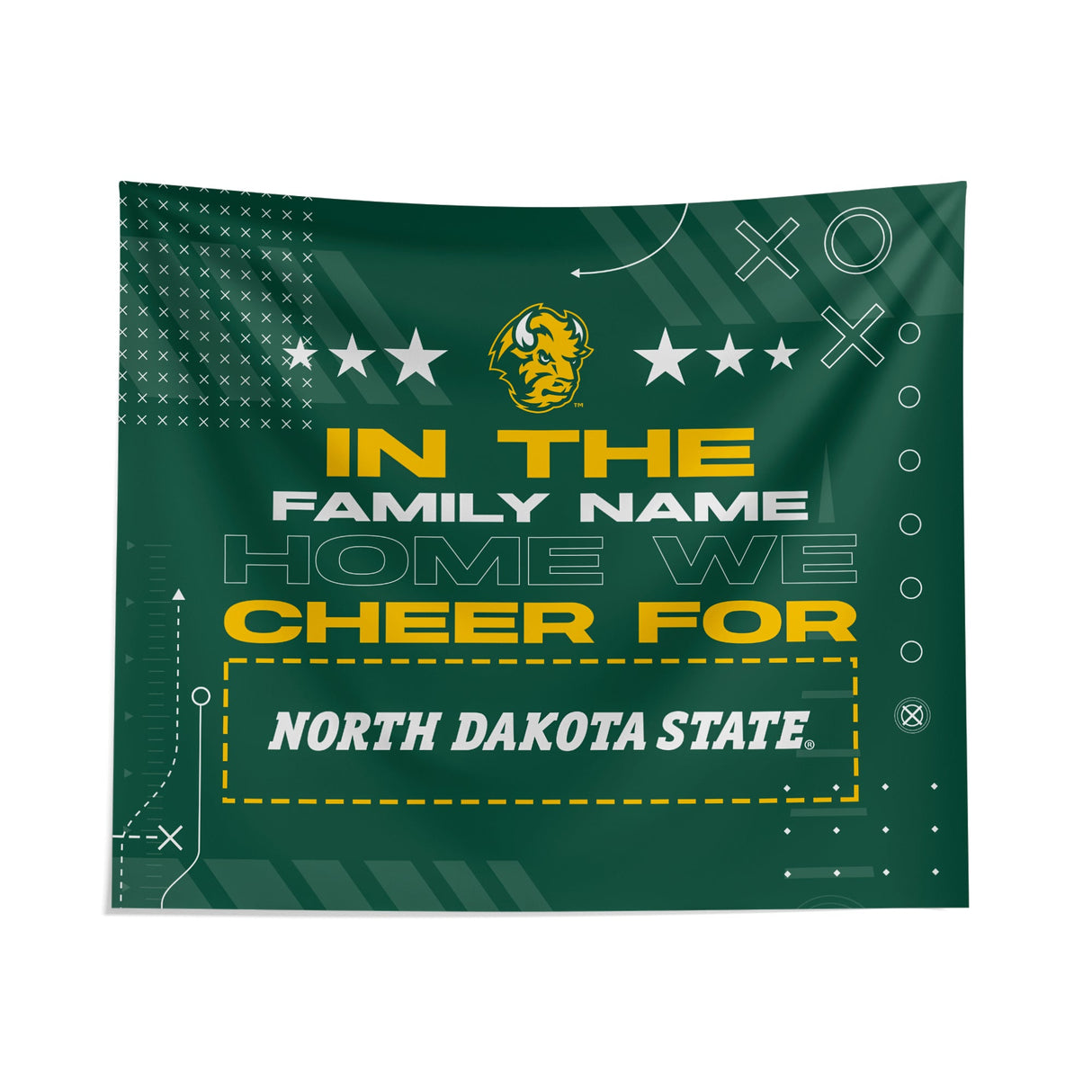 Pixsona NDSU Bison Cheer Tapestry | Personalized | Custom