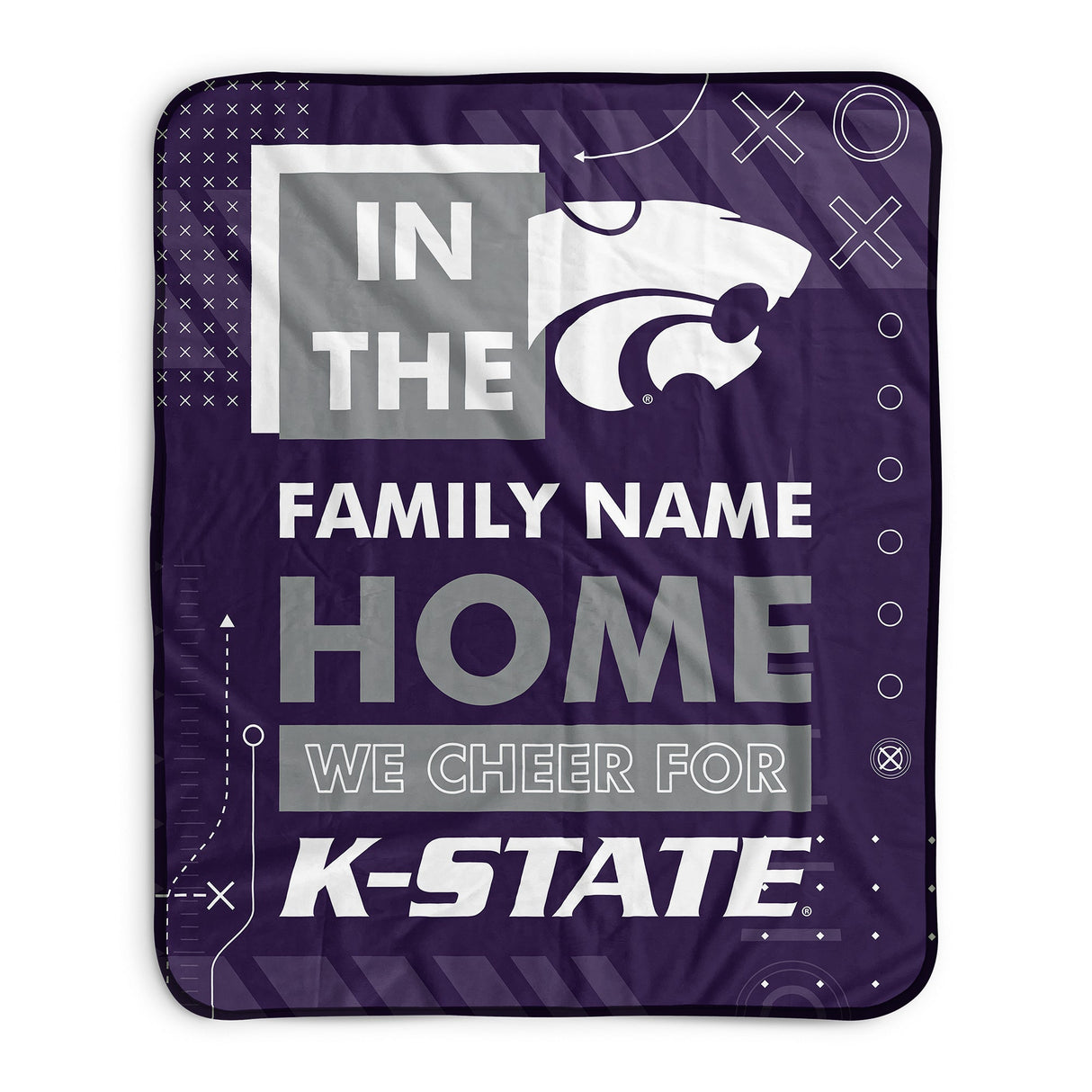 Pixsona Kansas State Wildcats Cheer Pixel Fleece Blanket | Personalized | Custom