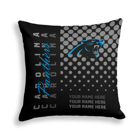 Pixsona Carolina Panthers Halftone Throw Pillow | Personalized | Custom