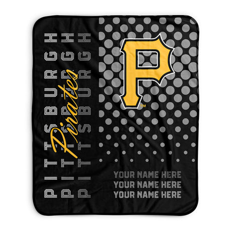 Pixsona Pittsburgh Pirates Halftone Pixel Fleece Blanket | Personalized | Custom