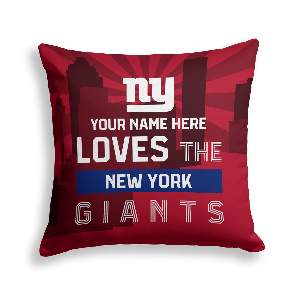 Pixsona New York Giants Skyline Throw Pillow | Personalized | Custom