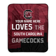 Pixsona South Carolina Gamecocks Skyline Pixel Fleece Blanket | Personalized | Custom