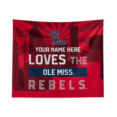 Pixsona Ole Miss Rebels Skyline Tapestry | Personalized | Custom