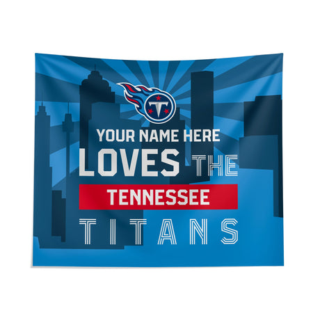 Pixsona Tennessee Titans Skyline Tapestry | Personalized | Custom