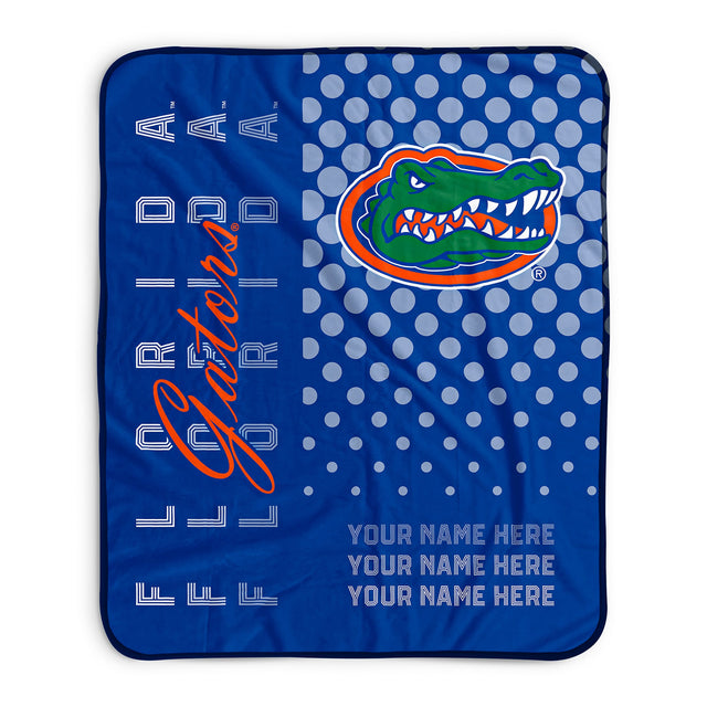 Pixsona Florida Gators Halftone Pixel Fleece Blanket | Personalized | Custom