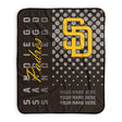 Pixsona San Diego Padres Halftone Pixel Fleece Blanket | Personalized | Custom