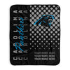 Pixsona Carolina Panthers Halftone Pixel Fleece Blanket | Personalized | Custom