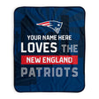 Pixsona New England Patriots Skyline Pixel Fleece Blanket | Personalized | Custom