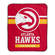 Pixsona Atlanta Hawks Stripes Pixel Fleece Blanket | Personalized | Custom