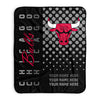 Pixsona Chicago Bulls Halftone Pixel Fleece Blanket | Personalized | Custom