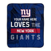 Pixsona New York Giants Skyline Pixel Fleece Blanket | Personalized | Custom