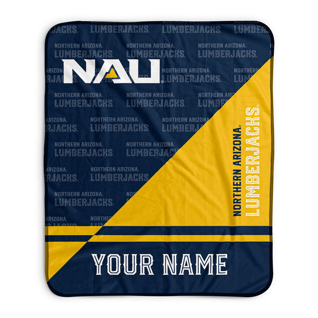 Pixsona Northern Arizona Lumberjacks Split Pixel Fleece Blanket | Personalized | Custom