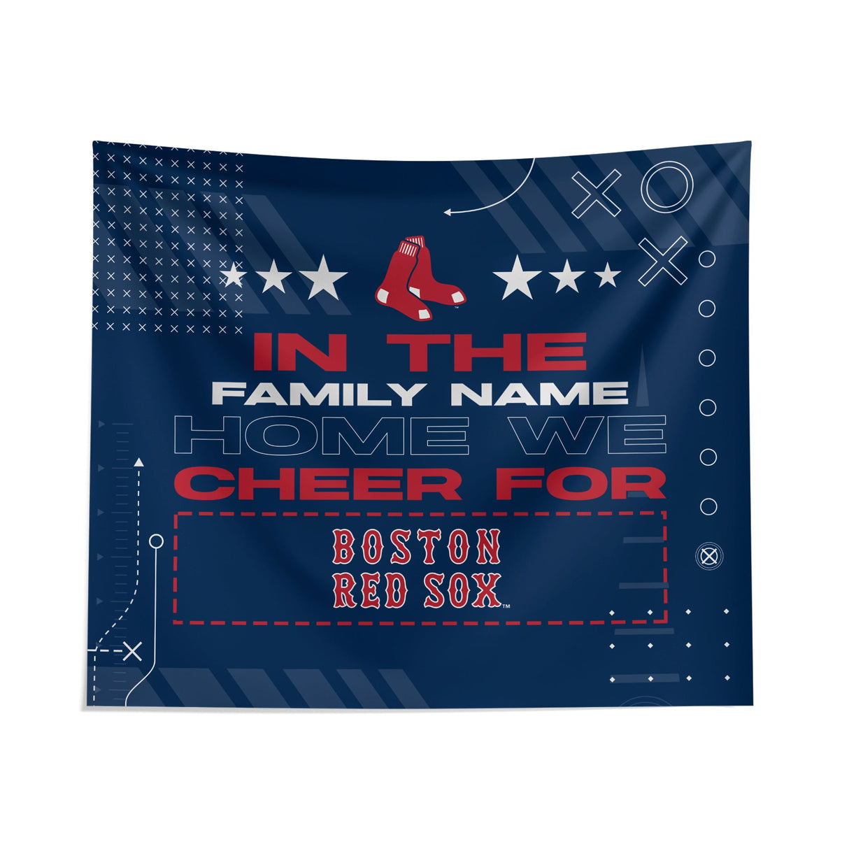 Pixsona Boston Red Sox Cheer Tapestry | Personalized | Custom