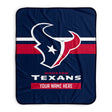 Pixsona Houston Texans Stripes Pixel Fleece Blanket | Personalized | Custom