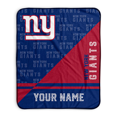 Pixsona New York Giants Split Pixel Fleece Blanket | Personalized | Custom