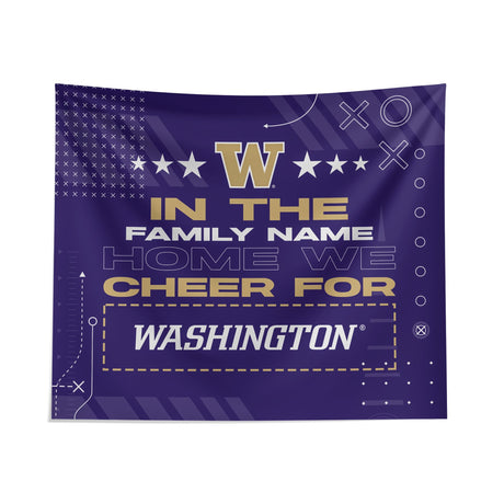 Pixsona Washington Huskies Cheer Tapestry | Personalized | Custom