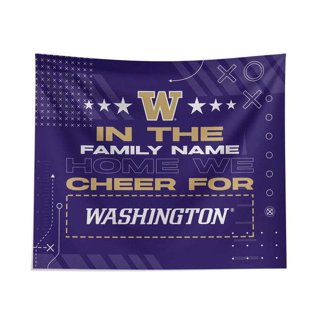 Pixsona Washington Huskies Cheer Tapestry | Personalized | Custom