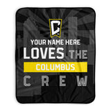 Pixsona Columbus Crew Skyline Pixel Fleece Blanket | Personalized | Custom