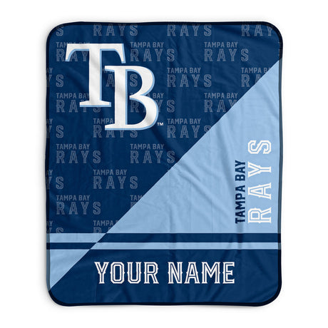 Pixsona Tampa Bay Rays Split Pixel Fleece Blanket | Personalized | Custom
