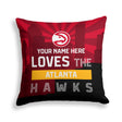 Pixsona Atlanta Hawks Skyline Throw Pillow | Personalized | Custom
