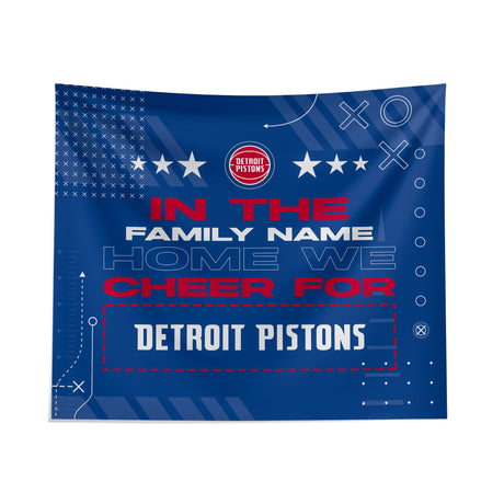Pixsona Detroit Pistons Cheer Tapestry | Personalized | Custom