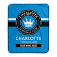 Pixsona Charlotte FC Stripes Pixel Fleece Blanket | Personalized | Custom