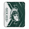 Pixsona Michigan State Spartans Glow Pixel Fleece Blanket | Personalized | Custom