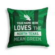 Pixsona North Texas Mean Green Skyline Throw Pillow | Personalized | Custom