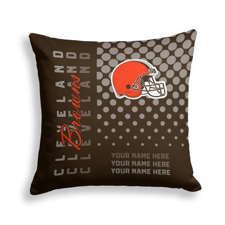 Pixsona Cleveland Browns Halftone Throw Pillow | Personalized | Custom