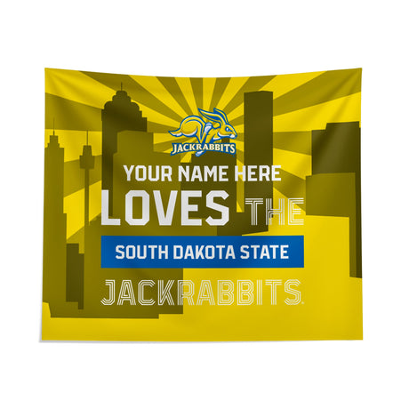 Pixsona South Dakota State Jackrabbits Skyline Tapestry | Personalized | Custom