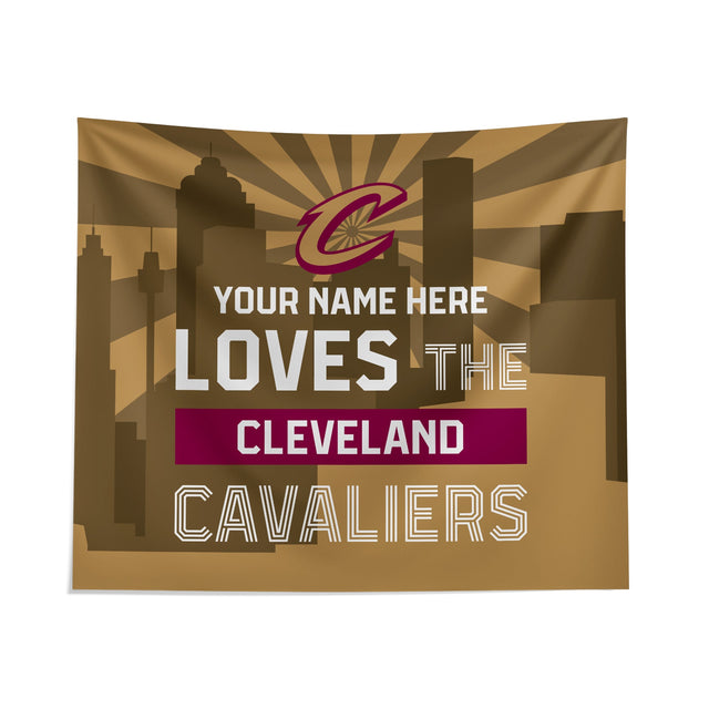 Pixsona Cleveland Cavaliers Skyline Tapestry | Personalized | Custom